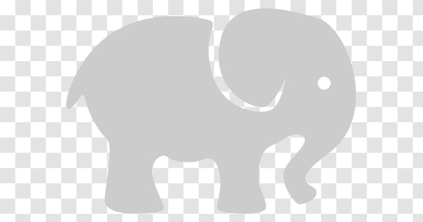 African Elephant Indian - Black - Contemporary Cliparts Transparent PNG