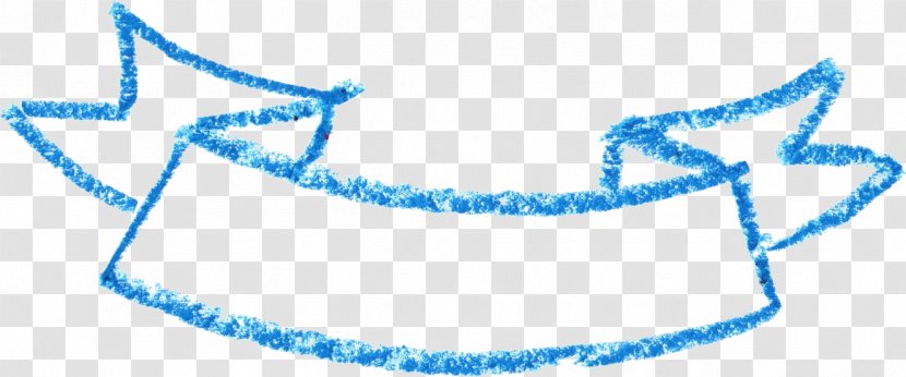 Blue Crayon Ribbon - Jaw - CRAYON Transparent PNG