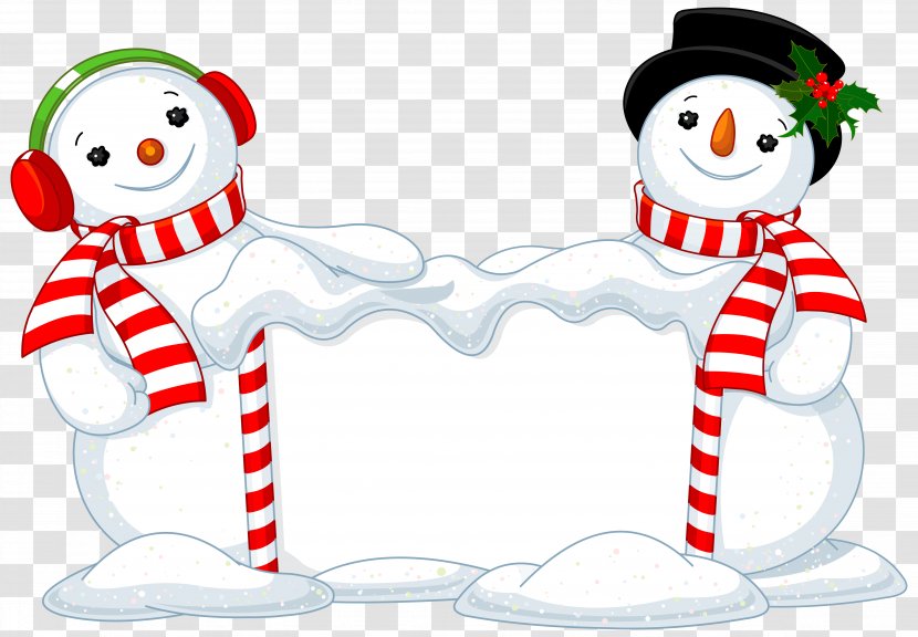 Christmas Snowman Clip Art - Ornament - Two Decor Clipart Image Transparent PNG