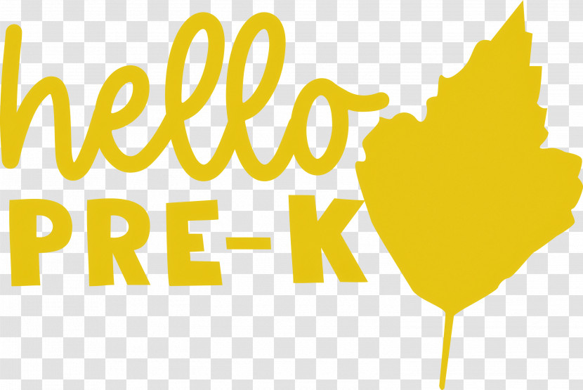 HELLO PRE K Back To School Education Transparent PNG