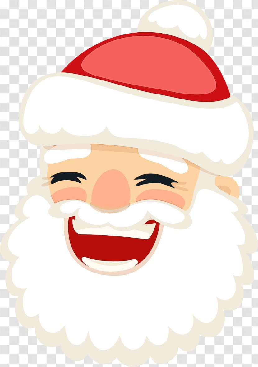 Santa Claus Cartoon - Smiley - Happy Pleased Transparent PNG