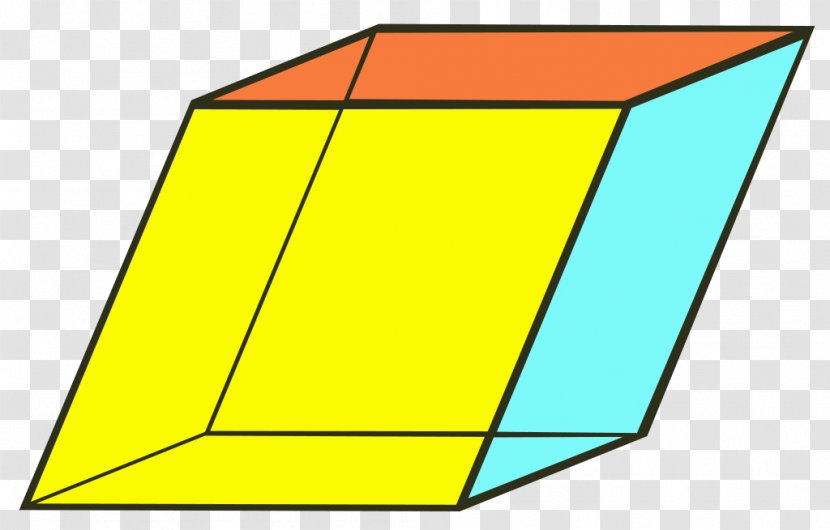 Rhombohedron Parallelepiped Rhombus Hexahedron Geometry - Area - Cube Transparent PNG