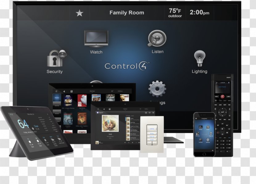 Control4 Home Automation Kits Control System Window Blinds & Shades - Smartphone Transparent PNG