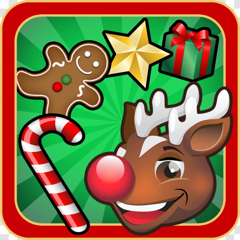 Face Swap App Bubble Pop Star Store - Reindeer - Christmas Candy Cane Transparent PNG