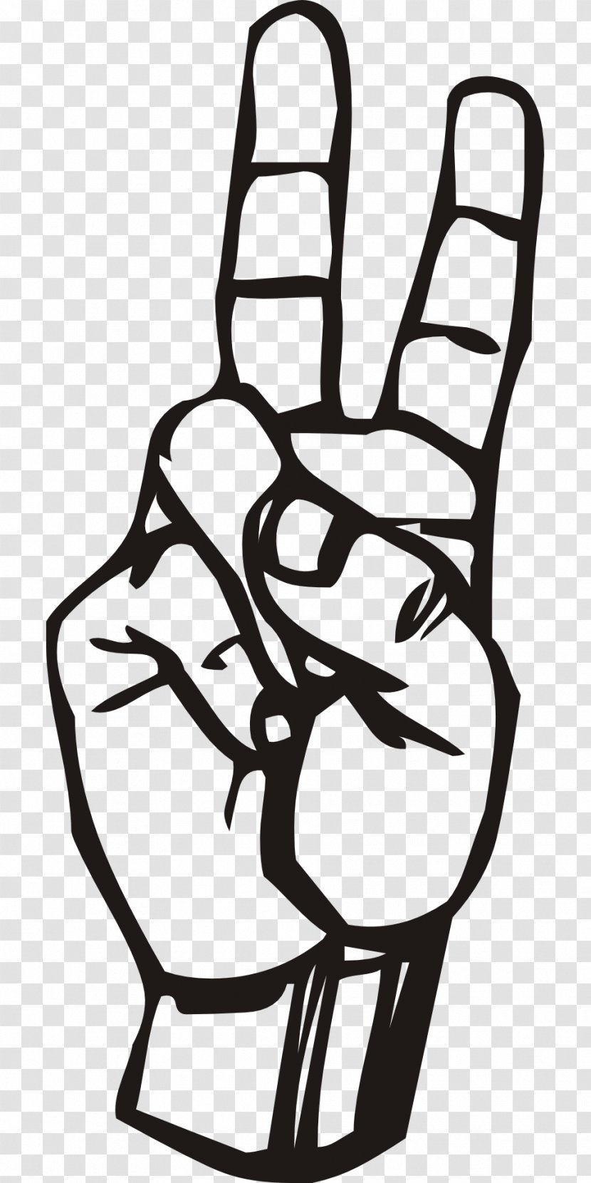 American Sign Language Alphabet - Area - Peace Symbol Transparent PNG
