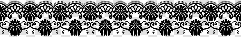 Black And White Pattern - Monochrome - Lace Decoration Border Transparent Image Transparent PNG