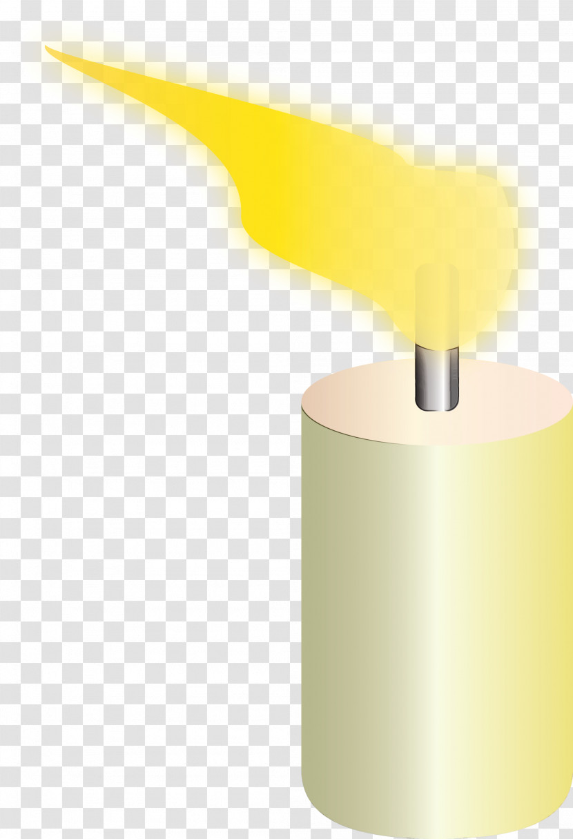 Yellow Angle Cylinder Transparent PNG