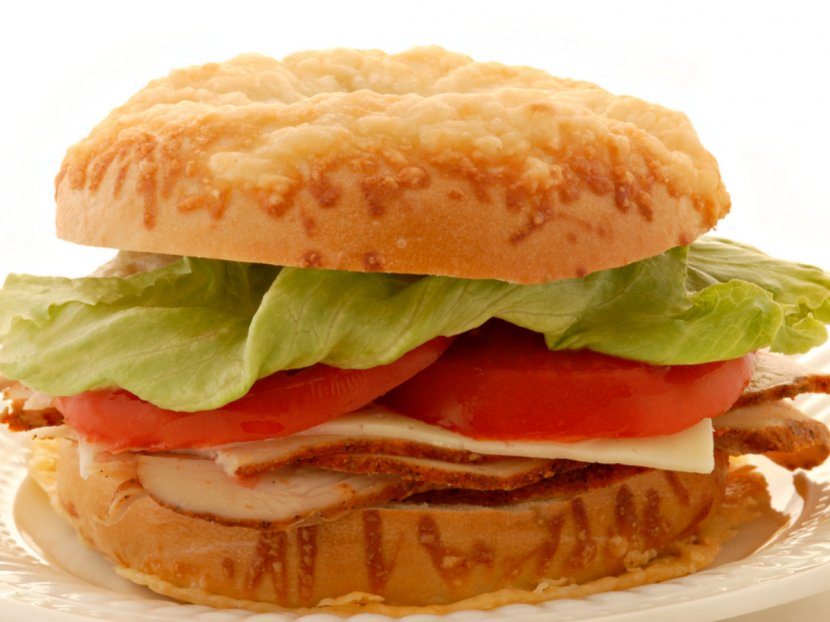 Breakfast Sandwich Ham And Cheese Hamburger Bagel - Fast Food Transparent PNG