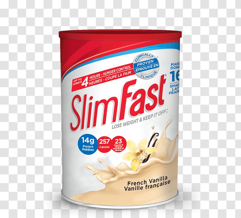 Milkshake Smoothie Meal Replacement SlimFast Weight Loss - Protein - Vanilla Transparent PNG