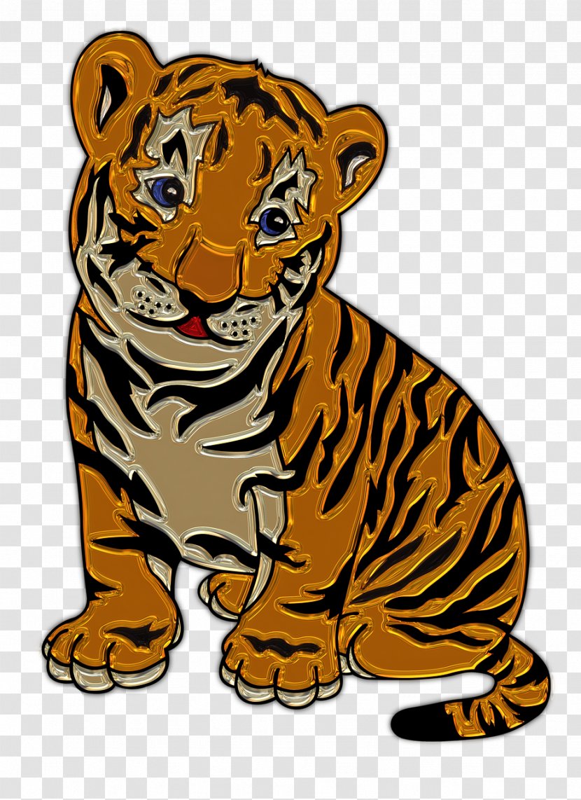 Coloring Book Lion Bengal Tiger Cuteness Boo - Fauna - Guard Transparent PNG