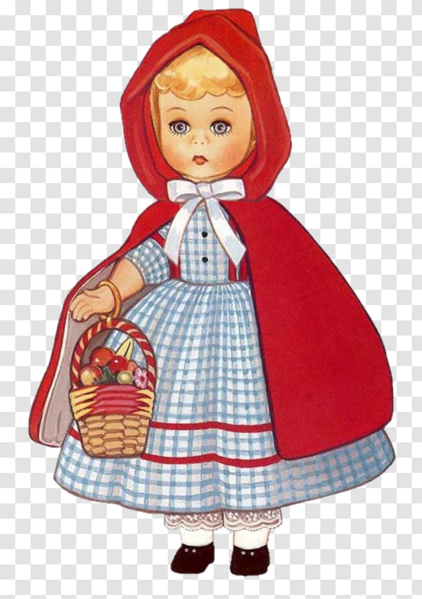 Doll Tartan Costume Design Figurine - Fictional Character - Red Riding Hood Transparent PNG