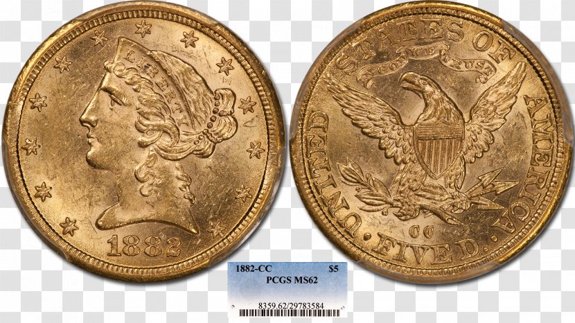 Carson City Mint Coin Gold Double Eagle Half - Copper - Silver Transparent PNG