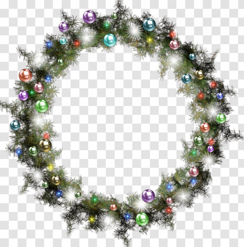 Wreath Christmas Garland Santa Claus New Year - Gift Transparent PNG