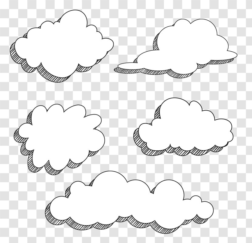 Cartoon Drawing Comics - Area - Clouds Transparent PNG