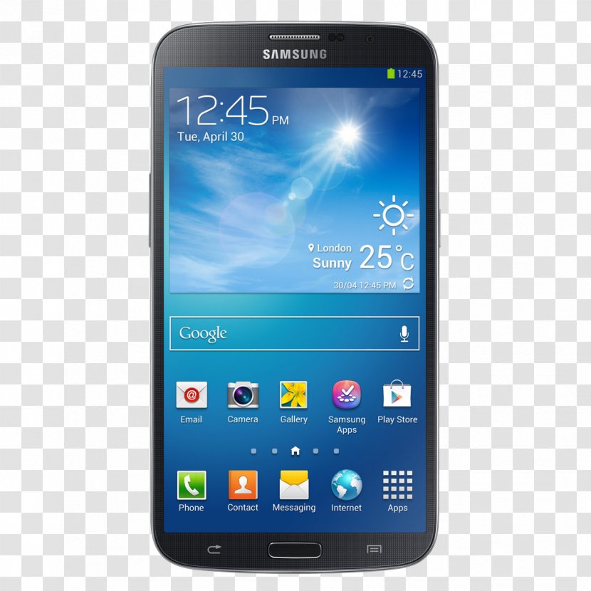 Samsung Galaxy Mega Android Smartphone Touchscreen - Multimedia Transparent PNG