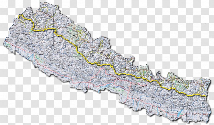 Himalayas Great Himalaya Trails World Map United States - Physische Karte Transparent PNG