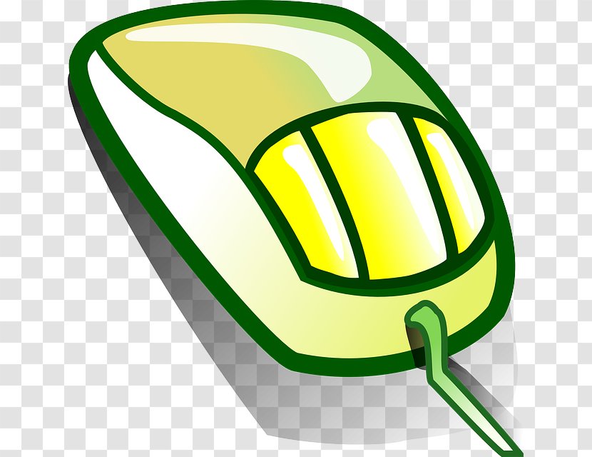 Computer Mouse Drawing Clip Art - Yellow - Click Transparent PNG