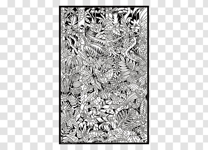 Artist Poster Watercolor Painting Black And White - Area - Jungle Forest Transparent PNG