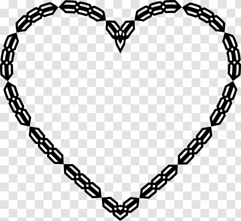 Choker Jewellery Necklace Clip Art - Cartoon - Heart Border Transparent PNG