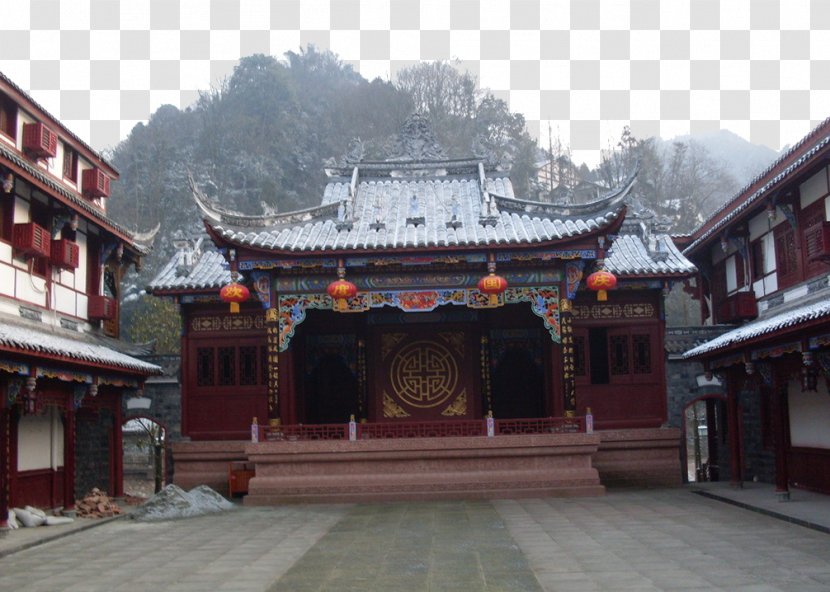 Qingchengshan Taoism College Uff08Northwest Gateuff09 Mount Qingcheng U4e09u53e4u93ae - Town Transparent PNG