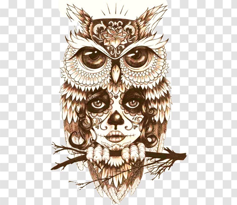 Owl Tattoo Drawing Body Art - Idea - Mystic Transparent PNG