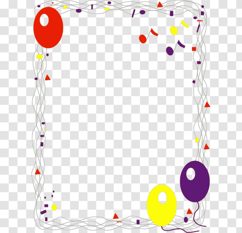Happy Birthday To You Party Clip Art - Point - Free Borders Transparent PNG