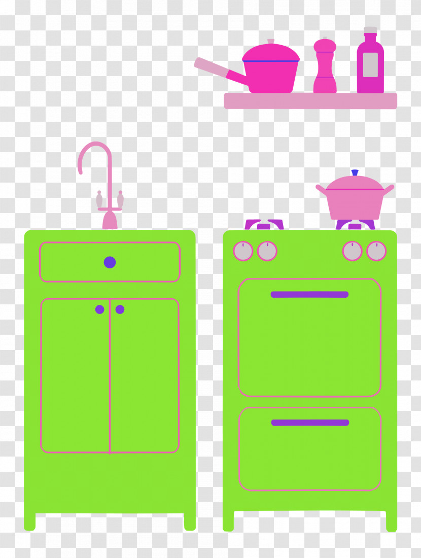 Furniture Paper Green Line Cartoon Transparent PNG