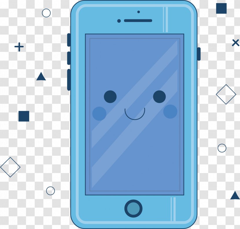 Telephone Google Images Cartoon - Ipod - Blue Cell Phone Transparent PNG