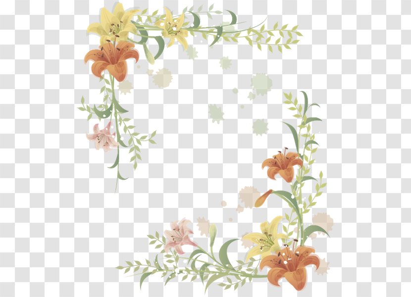 Drawing Border Flowers Curb Clip Art - Flower Transparent PNG