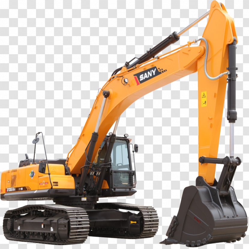 Sany Excavator Heavy Equipment Architectural Engineering Bucket - Machinery - Decoration Transparent PNG