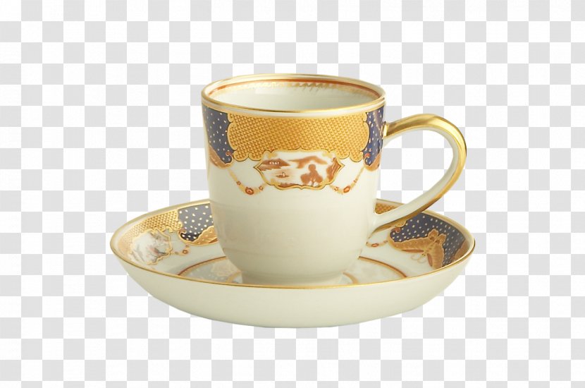 Coffee Cup Demitasse Saucer Espresso Mug M - Cubic Meter - Transferware Transparent PNG