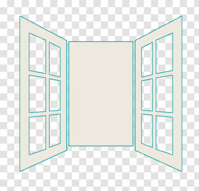 Opened Window Door Of Glasses Icon House Things Icon Window Icon Transparent PNG