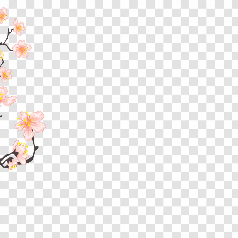 Cherry Blossom Floral Design Desktop Wallpaper Transparent PNG