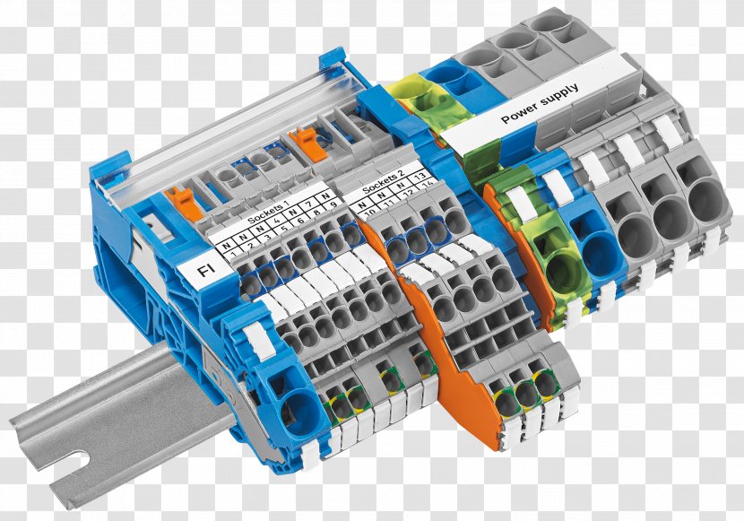 Screw Terminal DIN Rail WAGO Kontakttechnik Manufacturing - Industry - Ceramic Block Transparent PNG