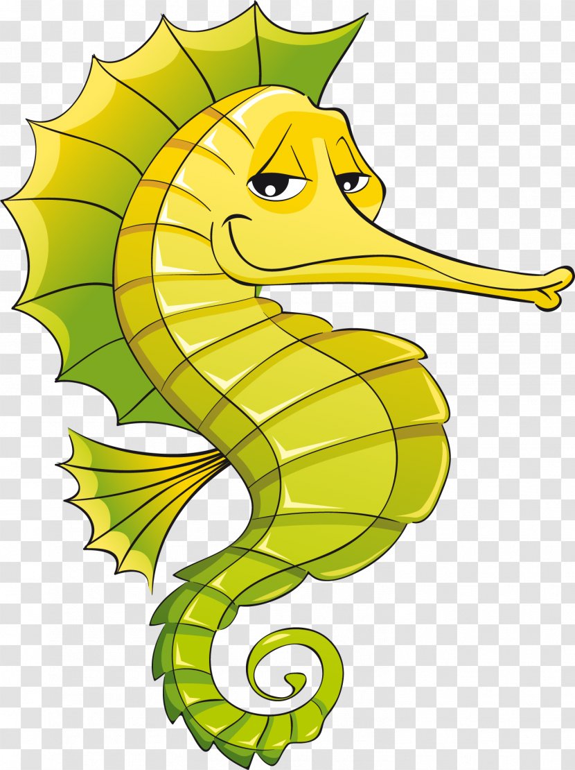 Seahorse Adobe Illustrator Clip Art - Syngnathiformes - Painted Yellow Transparent PNG