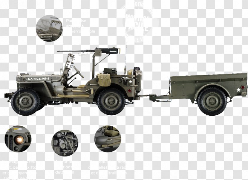 Willys MB Tire Military Vehicle Jeep - Truck Transparent PNG