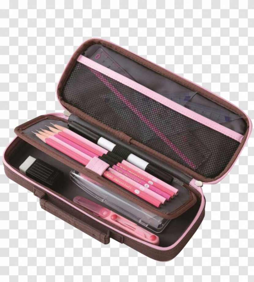 Pencil Case Paper U30ecu30a4u30e1u30a4u85e4u4e95 Ink Brush - Pink - Open Transparent PNG