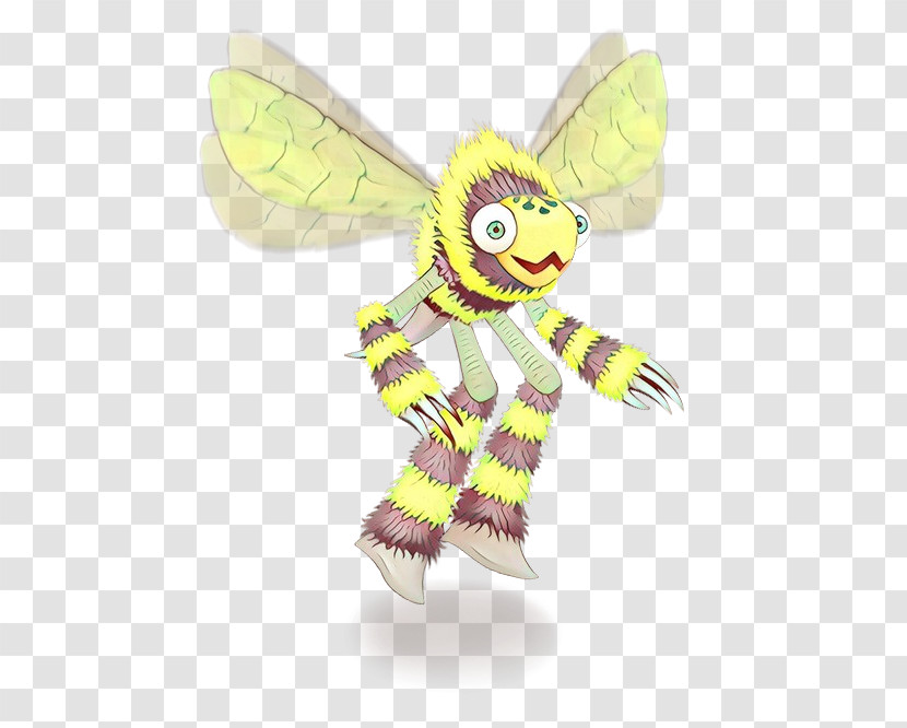 Honeybee Yellow Bee Wing Membrane-winged Insect Transparent PNG