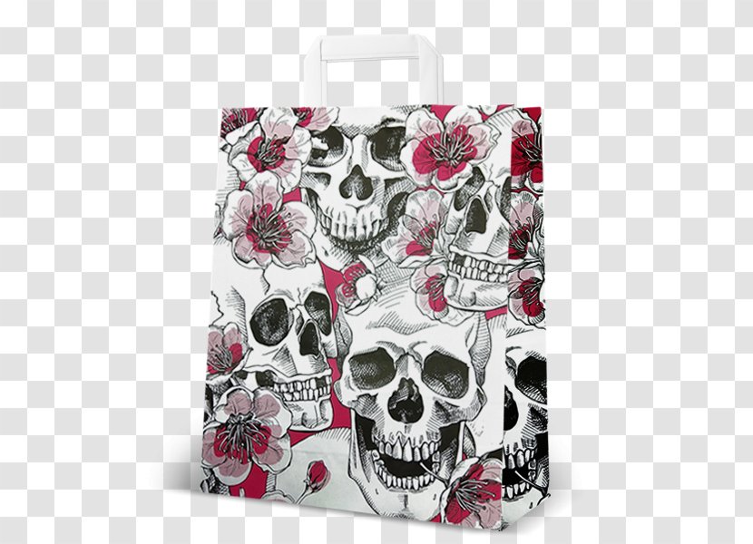Paper Tasche Rechargeable Battery Tote Bag Shopping Bags & Trolleys - Book - Skull Flower Transparent PNG