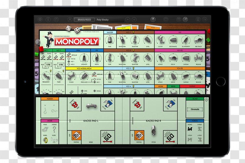 Korg Mono/Poly Hasbro Monopoly Sound Synthesizers - Cartoon Transparent PNG