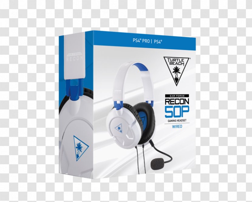 Xbox One Turtle Beach Ear Force Recon 50P Headset Corporation - Gaming Blue Transparent PNG