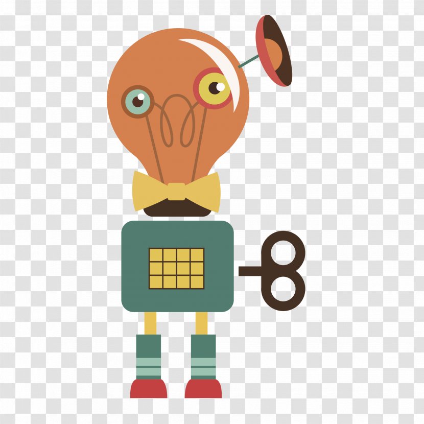 Boy Robot Chatbot Illustration - Beak - Vector Cartoon Light Bulb Transparent PNG