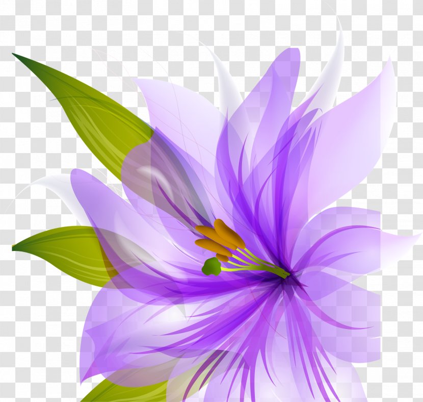 Desktop Wallpaper Flower Purple Blue Clip Art - Rose - Water Lilies Transparent PNG