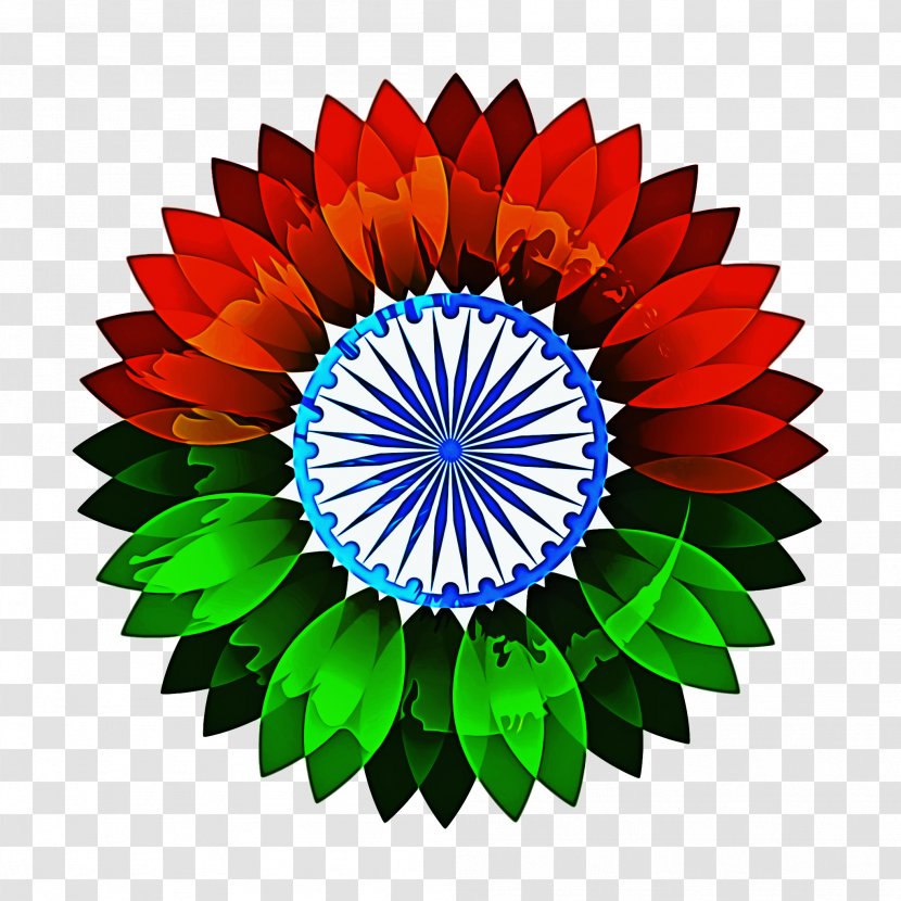 India Independence Day Flower Background - Symmetry - Art Paper Petal Transparent PNG