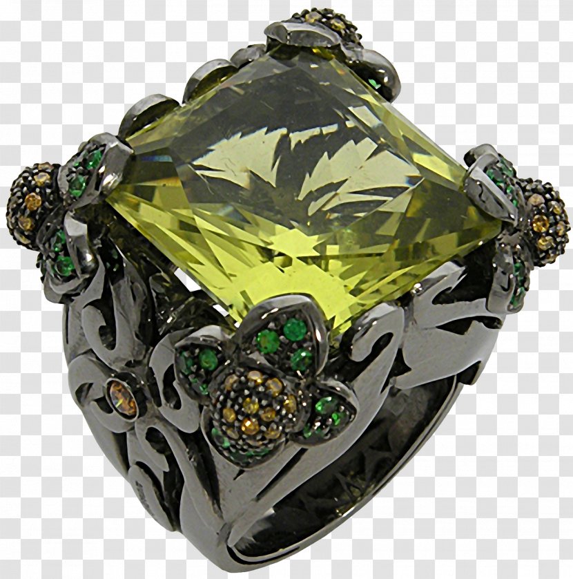 Ring Emerald Gemstone - Diamond Transparent PNG
