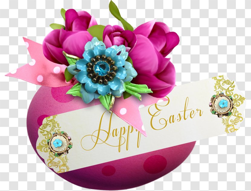 Easter Egg Smiley Clip Art - Flower Bouquet Transparent PNG