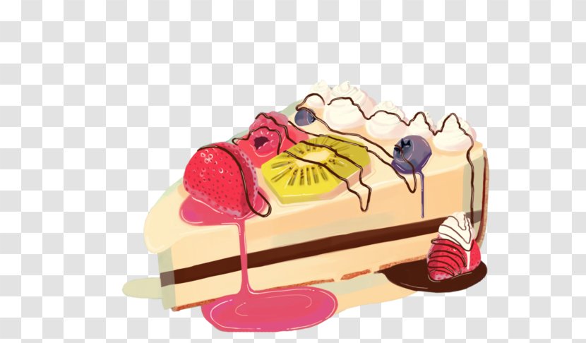 Chocolate Cake Crxe8me Caramel Torte Shortcake - Food - Hand-drawn Cartoon Transparent PNG