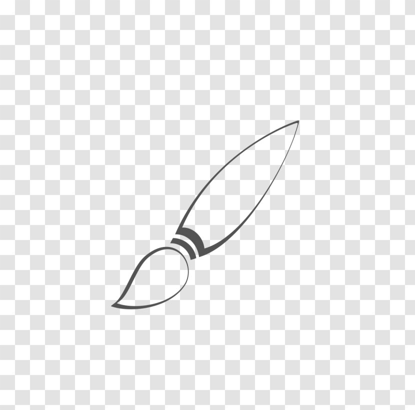 White Line Clip Art - Ink Brush Element Transparent PNG