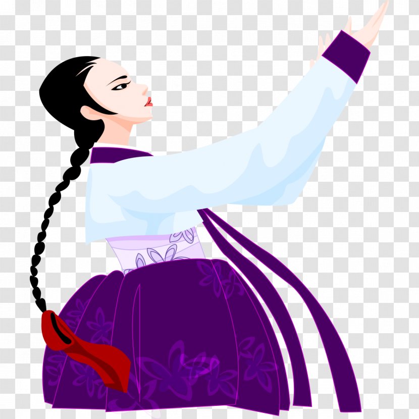 Illustration - Tree - Long Braids Woman Transparent PNG