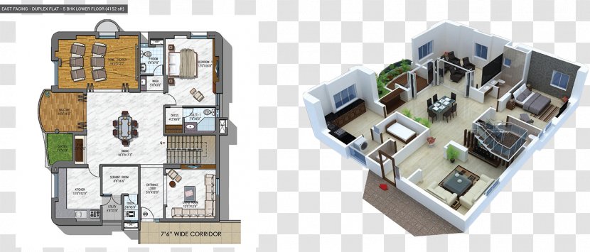 Floor Plan NCC Urban Gardenia House Transparent PNG